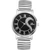 Silverora Orologi Donna Uomo Elastico: Analogici Quarzo Coppia Orologi Con Numeri Romani Impermeabile Cinturino In Acciaio Inossidabile Orologi Da Uomo Orologi Da Donna Regali, Uomo argento nero,