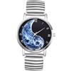 Silverora Orologi Donna Uomo Elastico: Analogici Quarzo Coppia Orologi Con Numeri Romani Impermeabile Cinturino In Acciaio Inossidabile Orologi Da Uomo Orologi Da Donna Regali, Uomo bagu-argento,