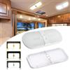 TTCR-II 2PCS Plafoniera Led 12V Camper con Interruttore 1700LM 204 LEDs