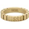Diesel Anelli da uomo in acciaio inossidabile, Oro pallido, 5.5