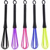 Dioche Frusta di Plastica, Piccola, Frusta per Capelli 5 Pezzi Plastica Salone Barbiere Parrucchieri Capelli Fruste Colorante Crema Frusta Cucina Palloncino Mixer Strumento