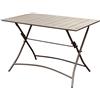 Rigamonti Tavolo da Giardino Pieghevole Rettangolare Bronzo a Listelli 110x70x73 cm