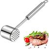 Rhinocerosdance Batticarne Batticarne Acciaio Inox Martello per Bistecca Batticarne Professionale Batti Carne Inteneritore per Carne, Manzo, Pollo, Bistecca di Maiale di Accessori da Cucina, Doppio Lato