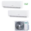 Hisense - Climatizzatore Dual Split IQ PLUS Inverter 9000+12000 Btu Condizionatore con Pompa di calore Classe A++-A+ Gas R32 2AMW42U4RGC+CJMR0902G+CJX