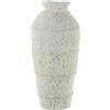 DRW Vaso da pavimento in ceramica in bianco 21x21x43cm