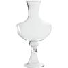 DRW Vaso con piede in vetro trasparente 11 x 13 x 45 cm