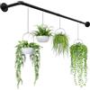Bamworld Fioriere da appendere a forma di L per piante da interno, supporto per piante da appendere ad angolo, per interni, finestre, mensole per piante, montaggio a soffitto e parete, asta in metallo