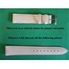 Morellato 18 MM Braccialetto IN Pelle Autentico Modello Lucertola Bianco Cucito Qualità