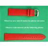 Morellato 20 MM Braccialetto IN Pelle Autentico Modello Lucertola Rosso Cucito Qualità
