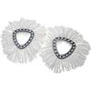 vhbw 2x testina pulente sostituisce Vileda 152623 per mocio, lavapavimenti - microfibra, nero/bianco