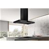 Elica PRF0199702 ADÉLE IS @ BL MAT/A/90 X 60 Cappa ad isola 90 cm - nero effetto soft touch + vetro nero - Larghezza (cm) 90 - Led 2x7 W - Assorbimento 277 W - Portata Max 770m³/h - Touch Capacitivo 3V+I - Ex PRF0182415