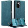 Phernykas Cover per Xiaomi Redmi Note 10 Pro/Note 10 Pro Max, Flip Libro in Pelle Premium, Wallet Case con Porta Carte, Portafoglio Case Chiusura Magnetica, [Antiurtoo] [Cavalletto], Blu-verde