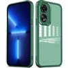 PanXCase Cover Trasparente per Oppo A78 4G - Custodia Clear con Lens Protector Ultra Sottile Morbida Antiurto con Protezione Fotocamera (Verde)