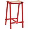 Hay - Sgabello alto Taburete - Rosso - Compensato - Designer Marc Morro