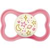 MAM Night Ciuccio Luminoso in Silicone, con Custodia Porta Succhietto, 16+ Mesi, Rosa