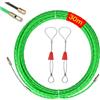 EIKEJI Sonda Passacavi Professionale, 30 Metri Sonda Elettricista 4.5mm 30 Metri,Sonda Tiracavi Con 2 Molla Di Guida,Sonda Tiracavi Cavo,Estrattore Cavi Per Cavi Elettricista (Verde)