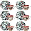 Namai Casa Set 6 Tazzine Caffè con Piattino - Goji - Design Vivace e Colorato
