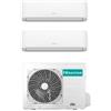 Hisense Climatizzatore Condizionatore HISENSE Dual Split serie HI-COMFORT Inverter da 7000+18000 con 3AMW62U4RJC R-32 WI-FI INTEGRATO 7+18 A++/A+