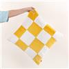 furn. Heya Home Cozee - Cuscino imbottito in finta pelliccia a quadri, con piume