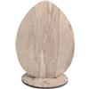 Uovo in legno con base