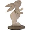 Coniglio in legno con base