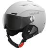 bollé Backline Visor Soft, Casco da Sci Unisex Adulto, Nero/Argento, 56-58 cm