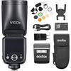 Godox V100S Flash per fotocamera a testa rotonda flash TTL da 100 W, schermo di controllo touch, luce di modellazione LED integrata, con sub-flash rimovibile, kit AK-R1, compatibile con Sony