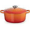 LE CREUSET Cocotte Rotonda Evolution 24cm Arancio Ghisa Vetrificata
