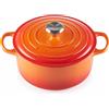 LE CREUSET Cocotte Rotonda Evolution 26cm Arancio Ghisa Vetrificata