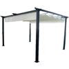 Amicasa Pergola da Giardino Pergola in Alluminio 4x3 Copertura Ecrù colore Nero Opaco - G199