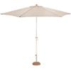 Salmar Oombrellone Tondo Giardino 240 cm Grigio Chiaro Palo 32 mm Push up Base Esclusa