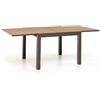 Salmar Tavolo da Giardino Esterno Allungabile Marrone Scuro e Alluminio 90/180x90 cm ot