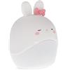 M LEDME Lampada Led touch Coniglio con sveglia per bambini a batteria ricaricabile USB Bianco caldo M LEDME