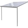 Pergola da esterno patio in alluminio antracite e policarbonato opale, 3x3 metri