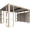 DÉCOR ET JARDIN Pergola in legno da esterno decor et jardin ambre 1p con copertura, 401x304x229 cm
