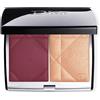 Dior Rouge Blush Colour & Glow Palette viso multiuso duo colore e highlighter 757 Wildior
