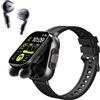 Denash Smartwatch e Auricolari 2 in 1, 2,01'' Schermo HD Bluetooth Fitness Tracker, 100 + Modalità di Sport, Monitor del Sonno Frequenza Cardiaca, Compatibile con Android e iOS