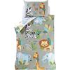 Rapport Home Rumble In The Jungle - Set copripiumino per bambini, colore: verde