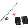 TOORX ** OFFERTA KIT ** Bilanciere Curl da 120 cm chiusura a vite + Paio di Guantini Palestra in Cuoio-Rete (Misure a Scelta)