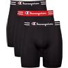 Champion Boxer da Uomo Performance, Corti, Gamba Lunga - Nero - Confezione da 3, S (Pacco da 3)