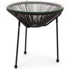 Bizzotto Tavolino Parker con Vetro - Nero