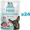BRIT Care Mini Pouch Salmone e aringhe Sterilised 24x85g cibo umido per cani sterilizzati di piccola taglia