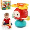 LEADSTAR Montessori Sensoriale Giochi Neonato 6-9 Mesi,Gioco Seggiolone Ventosa Spinner per Bambini 6 Mesi,3 in 1 Montessori Bagnetto Giocattoli Bambina 1 2 3 Anni,Regalo Bimbo 1 Anno 12 Mesi (A)