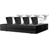 HIKVISION Kit Videosorveglianza Hikvision Professionale Bullet 4 Mpx 4 Canali Ip Poe 4k Fu