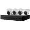 Hikvision Kit Videosorveglianza Professionale Dome 4 Mpx 4 Canali Ip Poe 4k Full