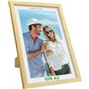 Gemtte Cornice portafoto A5, 15 x 20 cm, in legno con vetro acrilico infrangibile, di alta qualità, DIN A5, perfetta per la decorazione di stanze, cornici in legno per foto e immagini