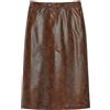 Twinset Milano gonna donna longuette effetto pelle lizard Marrone