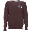 MC2 Saint Barth maglia uomo con ricamo Tutto il resto è noia Marrone