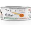 Tasty Pet Cat Sfilacci in Brodo Lattina Multipack 24x85G GAMBERETTI SGOMBRO E ZUCCA