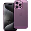 BREEZY CUSTODIA BACK COVER SHELL RIGIDA ANTISCIVOLO TRAFORATA PER APPLE IPHONE 15 PRO PURPLE